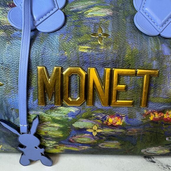 Louis Vuitton Monet Speedy Masters Collection Jeff Koons leather art bag LV Gold - Picture 7 of 15